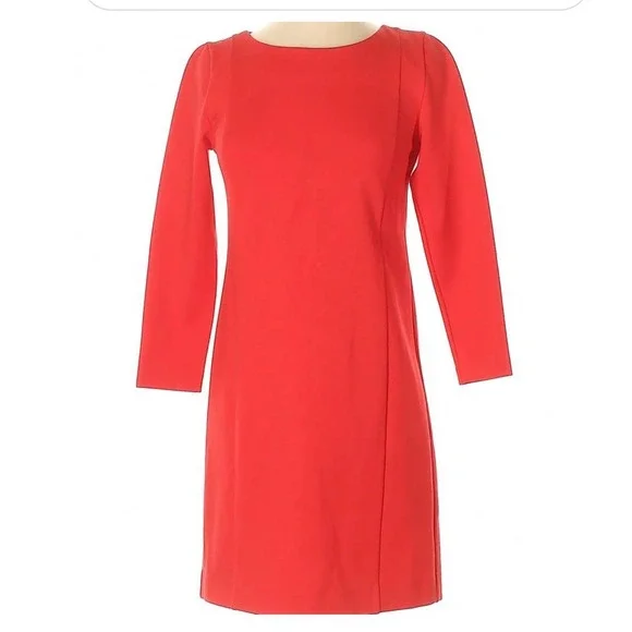 knee length dresses for ladies New J Crew Long Sleeve Belted Knit Dress in Navy, Size XS, Originally  The  Mustard Dandelion